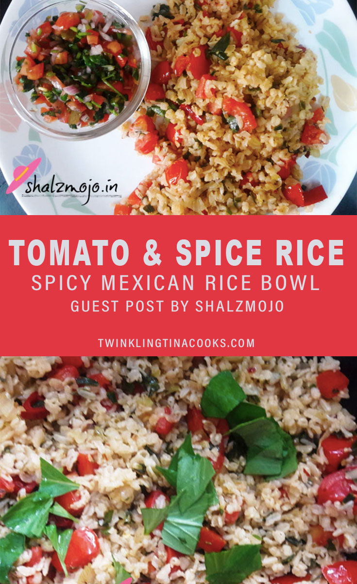 Tomato and Spice Rice Recipe by Shalini from Shalzmojo - Twinkling Tina
