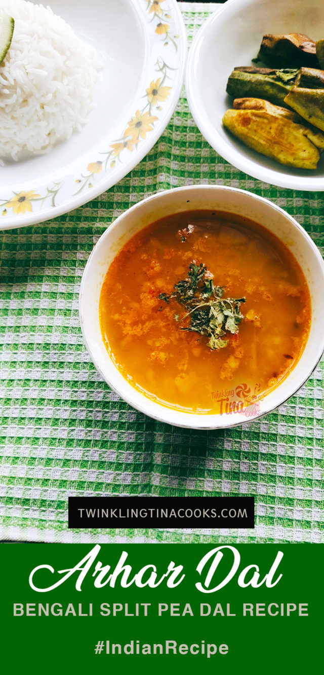 Hing Diye Arhar Dal | Bengali Split Pea Dal Recipe With Asafoetida ...